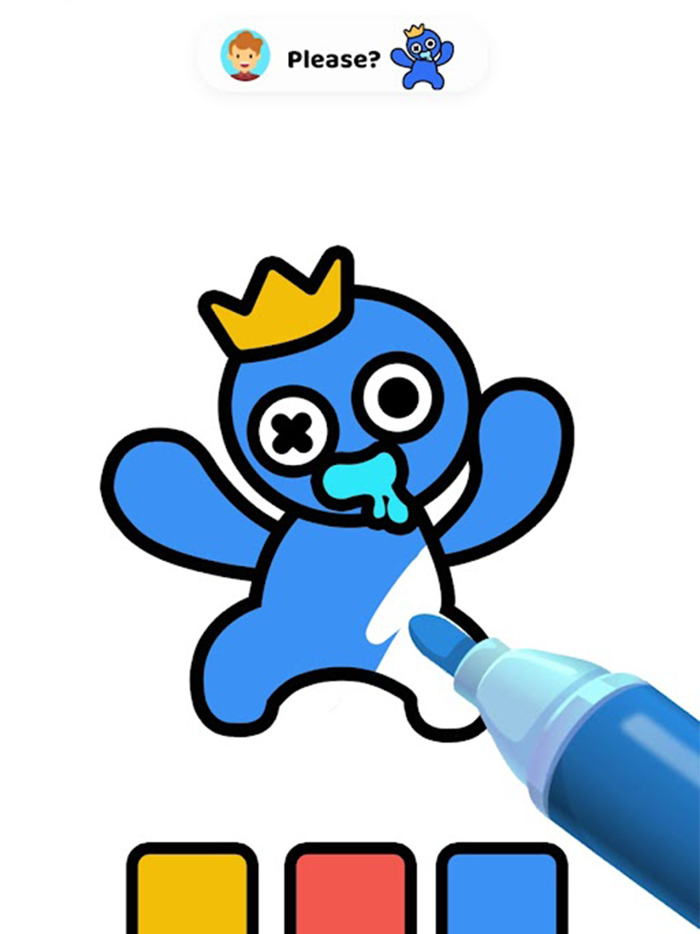 Rainbow Friend Coloring Puzzle