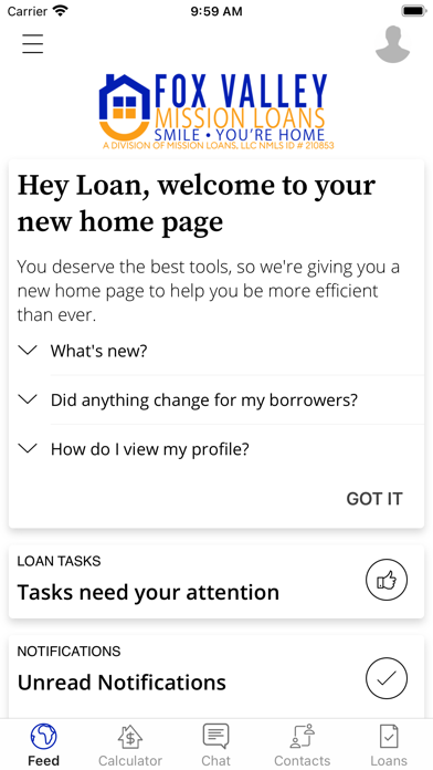 Fox Valley Mission Loans Screenshot