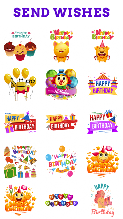 Happy Birthday Fun Emojis Screenshot