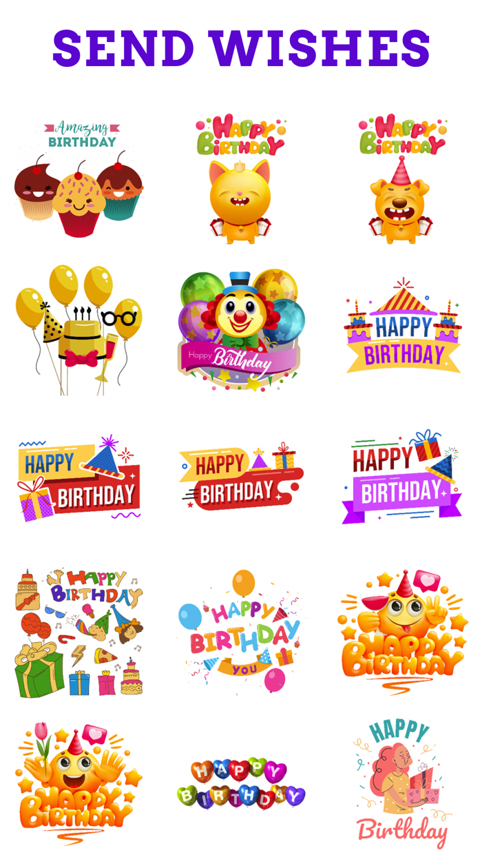 Happy Birthday Fun Emojis