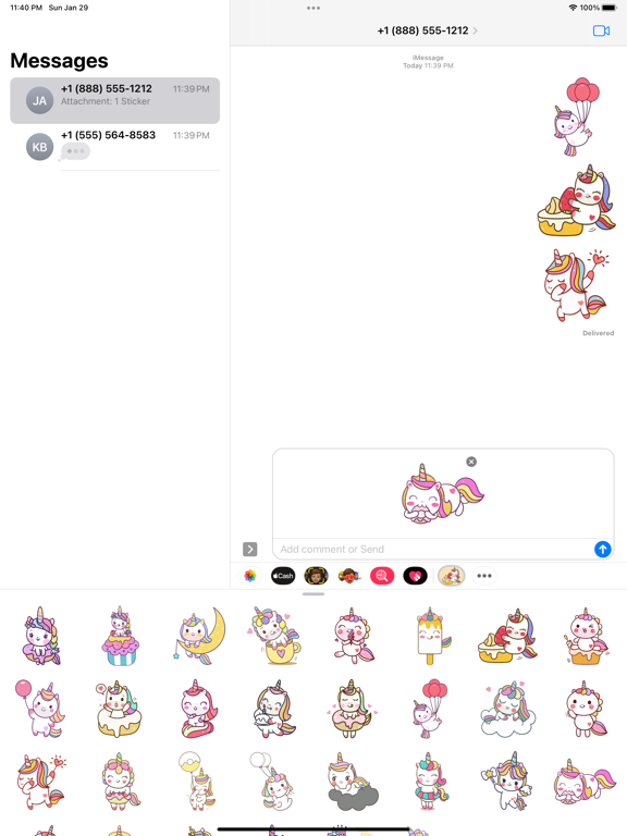 Screenshot #5 pour Naughty Unicorn Stickers