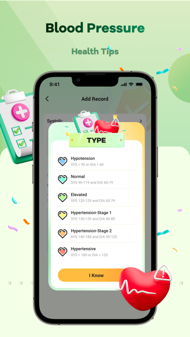 Blood Pressure Monitor App Screenshot