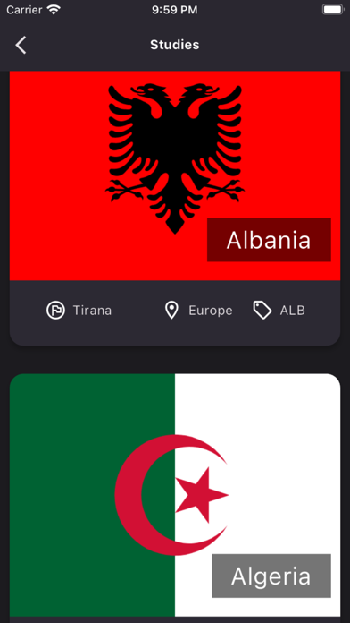 Countries And Flags Screenshot