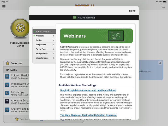 ASCRS-U Colorectal Surgery