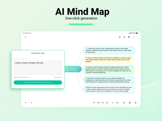 EdrawMind: AI Mind Map, Notes iPad app afbeelding 5