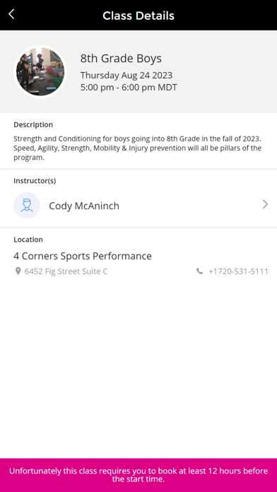 Screenshot #2 pour 4 Corners Sports Performance