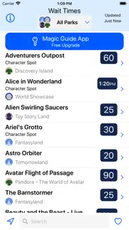 wait times for disney world iphone screenshot 1