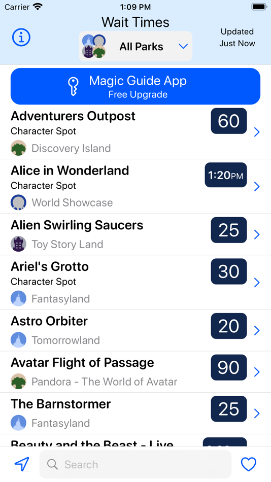 Wait Times for Disney World - 6.0.5 - (iOS)