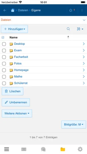 Screenshot von IServ auf dem iPhone 5