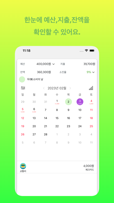 Screenshot #1 pour 무소비가계부 (광고제거)