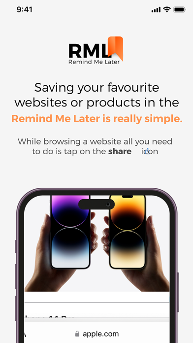 RemindMeLater.io Screenshot