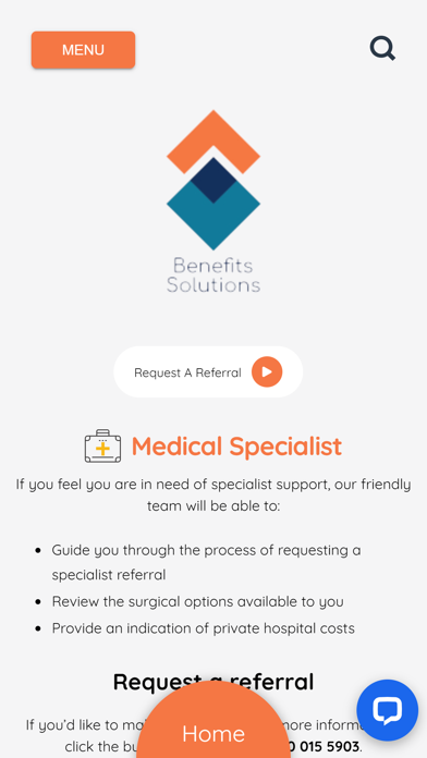 Benefits Solutions Screenshot