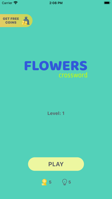 Flowers Puzzle Crossword Screenshot