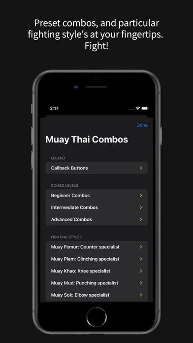 MuayThaiJournal Screenshot