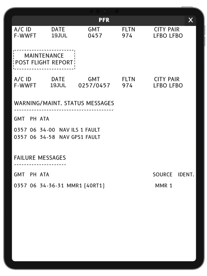 A320 CFDS Trainer Lite