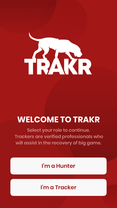 TRAKR app Screenshot