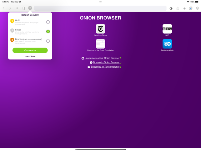 ‎Onion Browser Screenshot