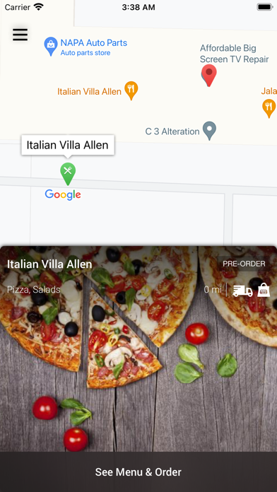 Italian Villa Allen Restaurant Screenshot