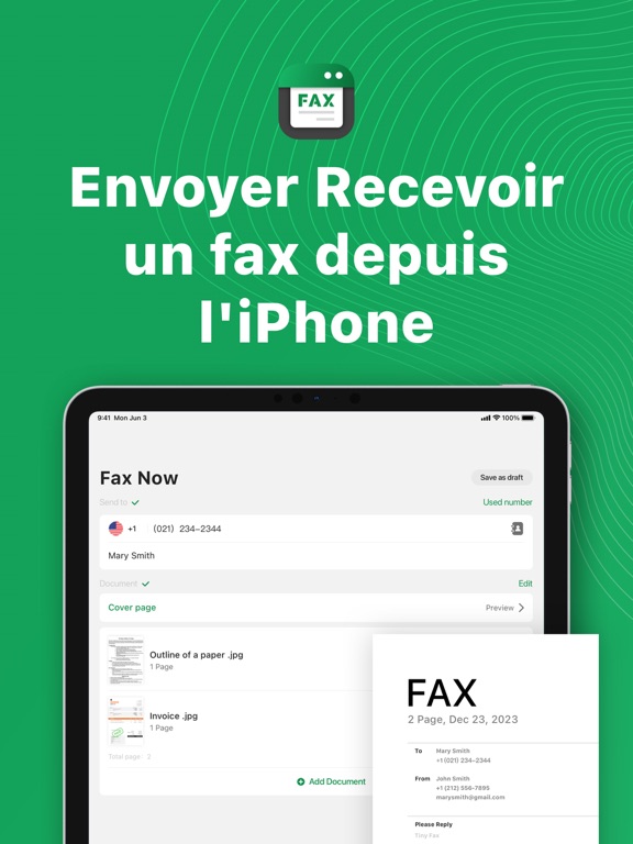 Screenshot #4 pour Tiny Fax: Envoyer via iPhone