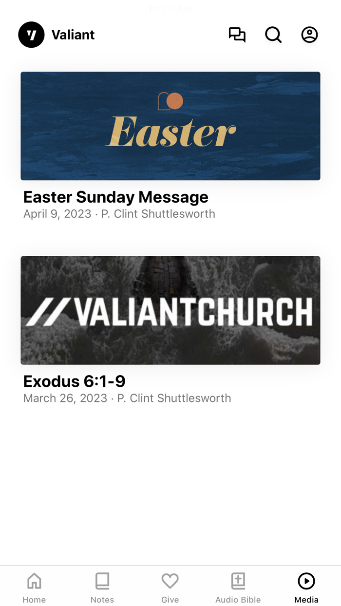 Valiant Church App