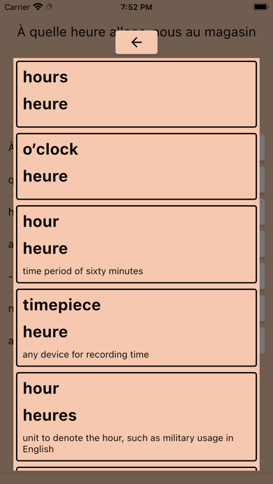 AI French Dictionary Screenshot