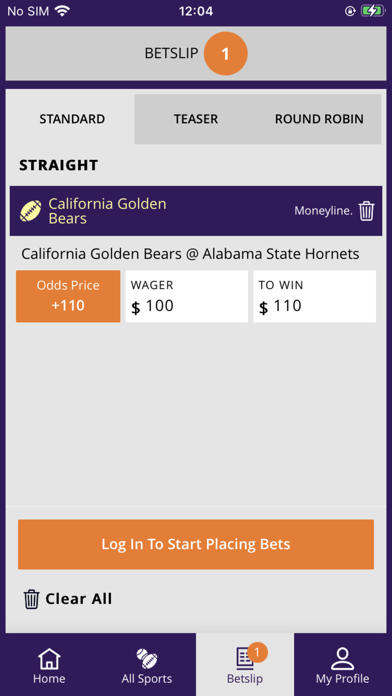 Oneida Casino Sportsbook Screenshot