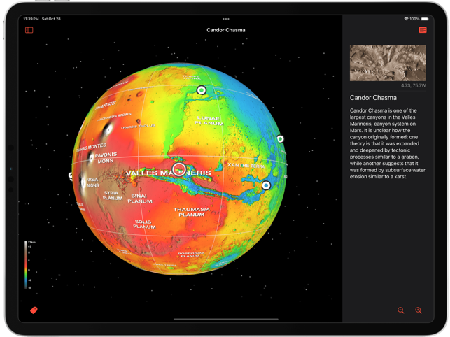 ‎Mars Bilgileri Ekran Görüntüsü