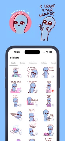 Strange Planet Stickersのおすすめ画像1