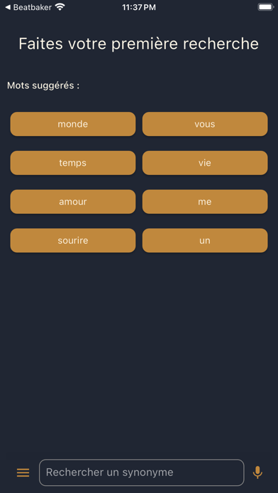 Synonymes Français Screenshot