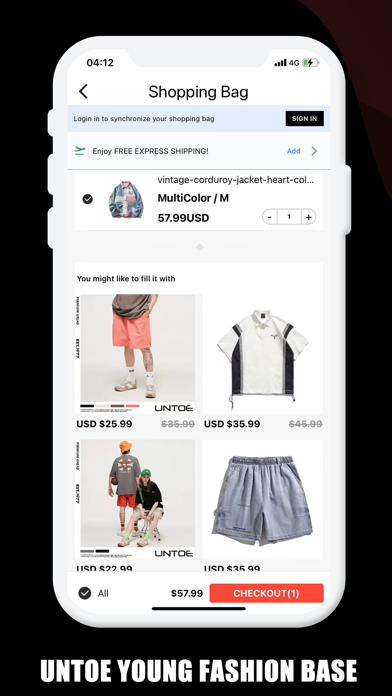 Untoe-online shopping Screenshot