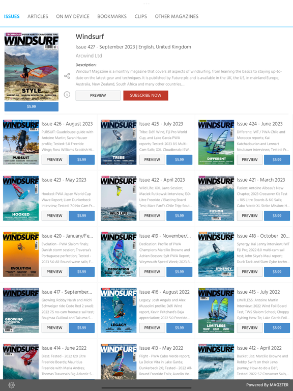Windsurf Magazine iPad app afbeelding 1