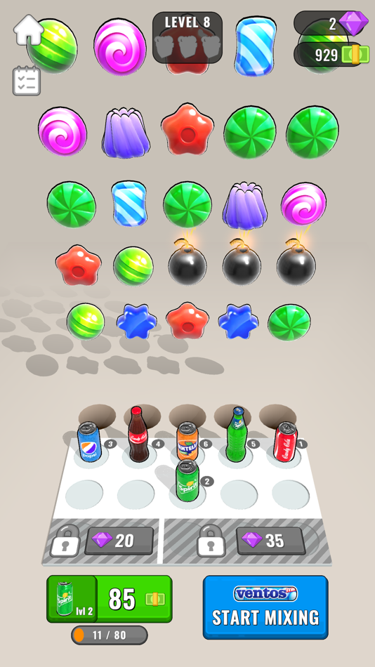 #1. Soda Merge (iOS) 由: Danyil Filippov