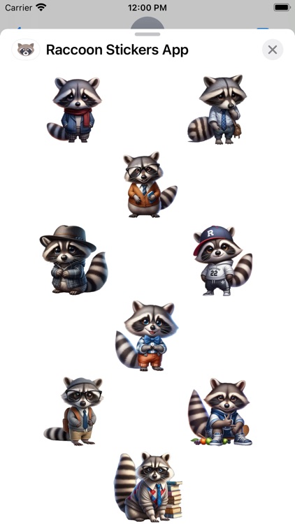 Raccoon Stickers App by Paul Scott