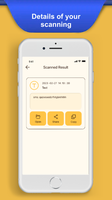 Yellow QR Scanner Screenshot