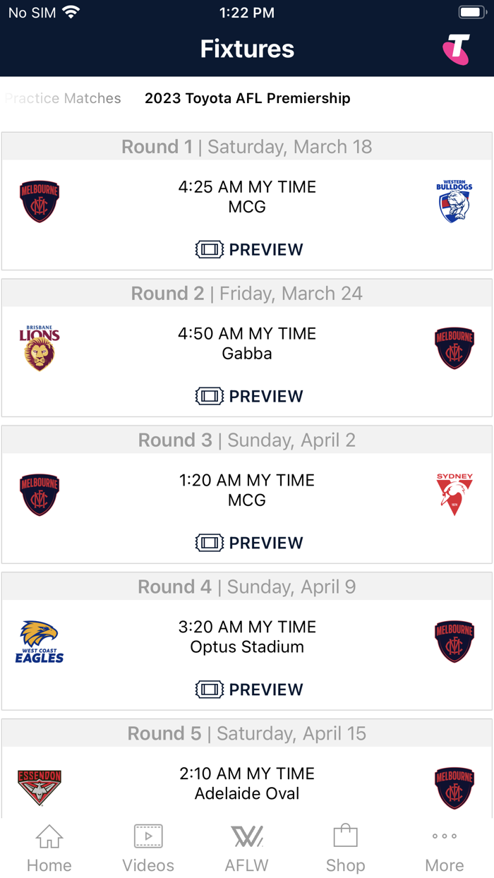 Melbourne Official App