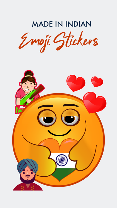 Screenshot #1 pour Made In India Emoji Stickers