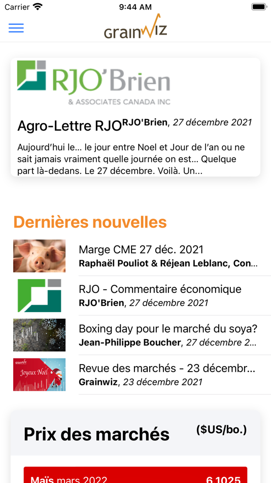 #1. Grainwiz (iOS) By: Les Services Grainwiz inc.