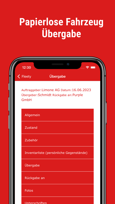 Fleety - Fahrzeugübergabe Screenshot