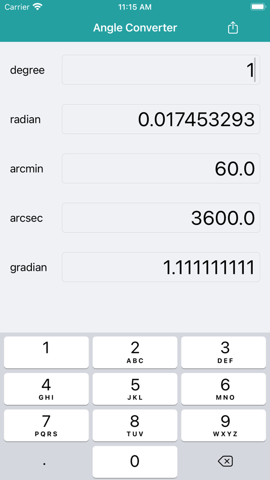#1. Angle Converter (iOS) 由: Anna Filobok