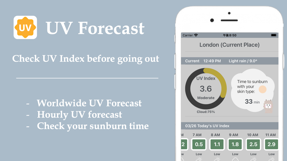 #1. UV Forecast - Check UV Index (iOS) 게시자: Hodai Azeyanagi