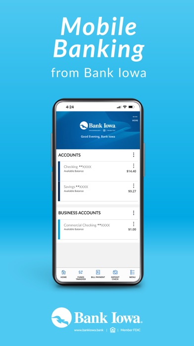 Bank Iowa Mobile Banking Screenshot