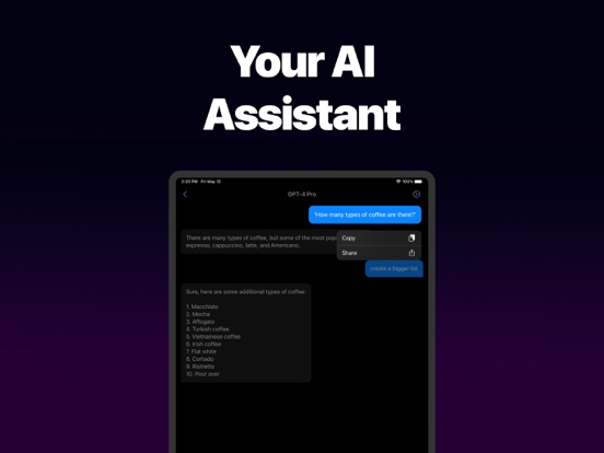 Sophia: Virtual AI Assistant iPad screenshot 2 - Productivity app