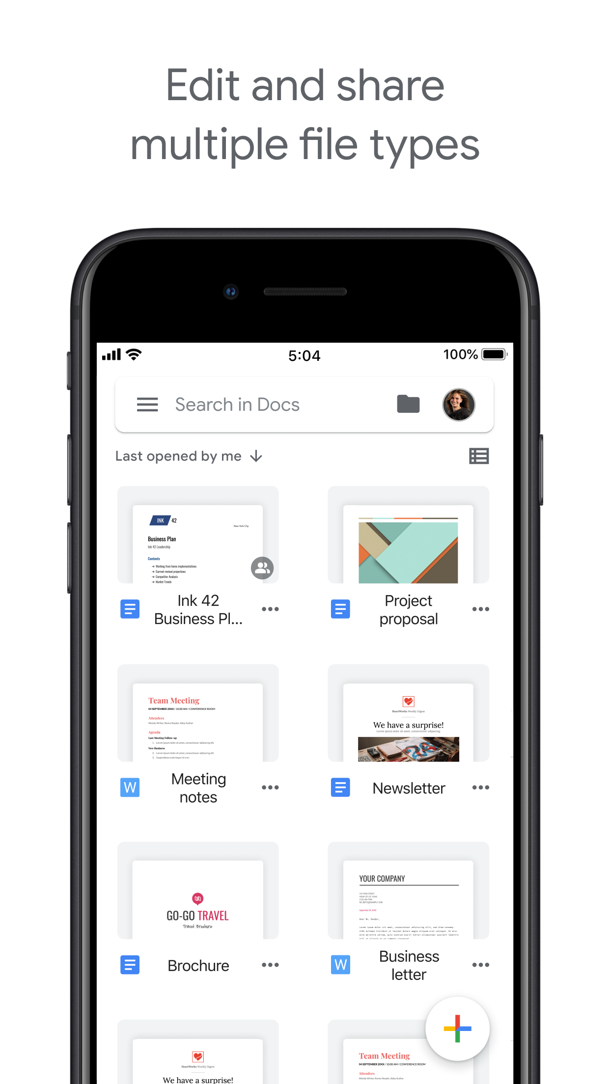 Google Docs screenshot 3