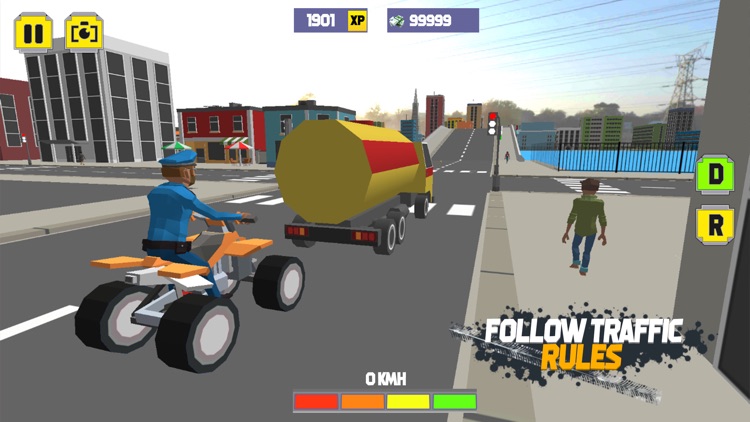 ATV QuadBike Driver Crazy Town screenshot-3