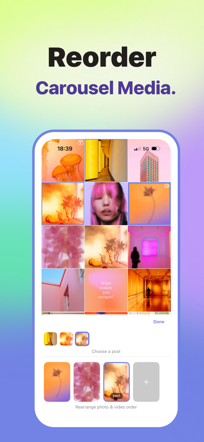 Feed Planner Grid and Post Bio