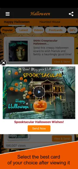 Game screenshot Halloween eCards & Greetings apk