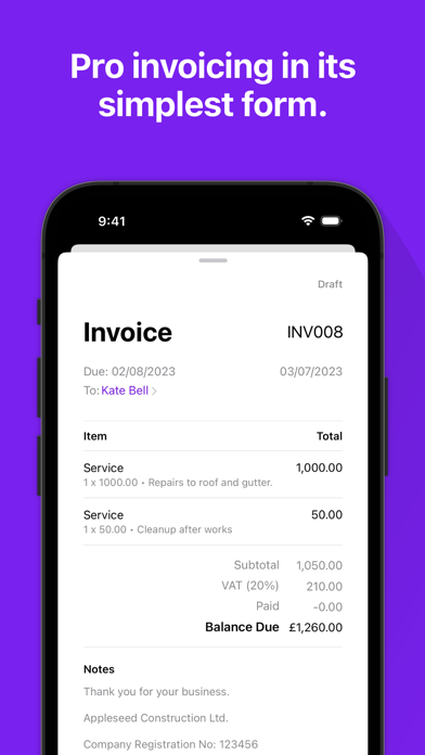 Invoices: Simple Invoice Makerのおすすめ画像1