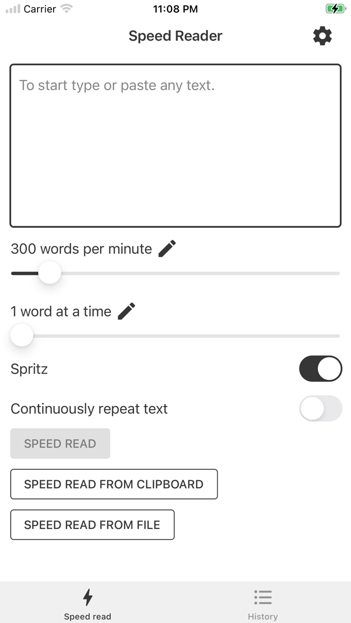 Speed Reader for Speed Reading