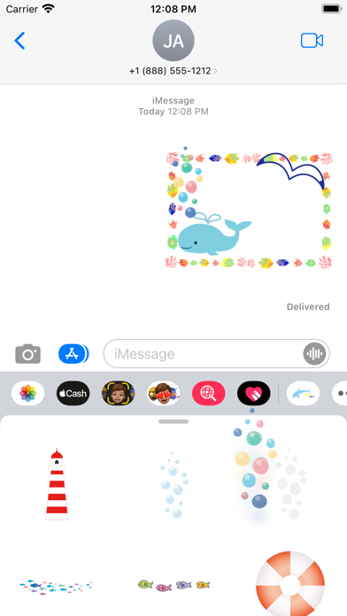 Sea illustration sticker Screenshot