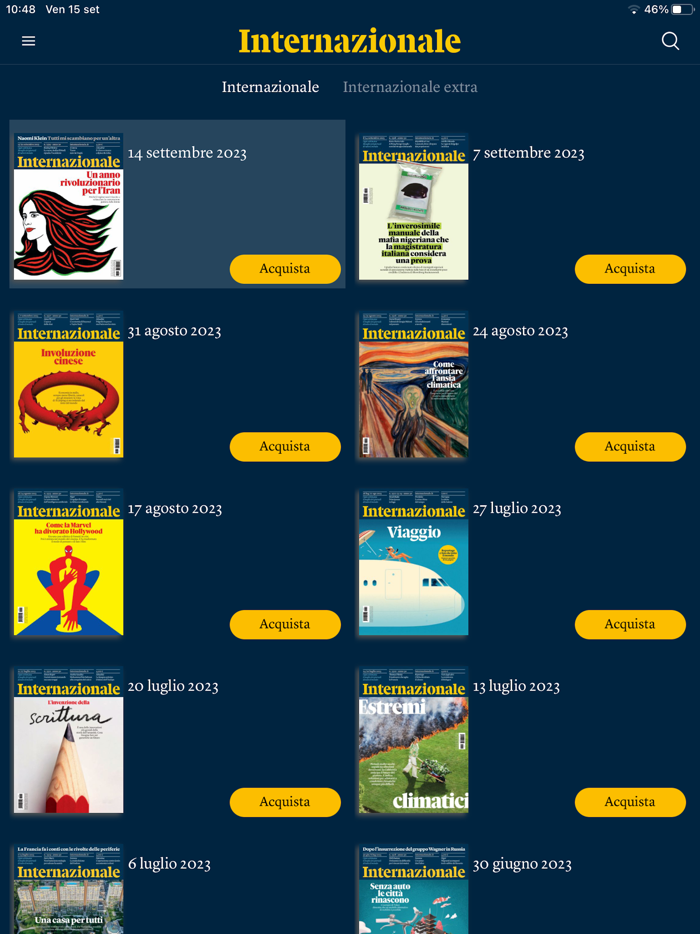 Internazionale sfogliabile